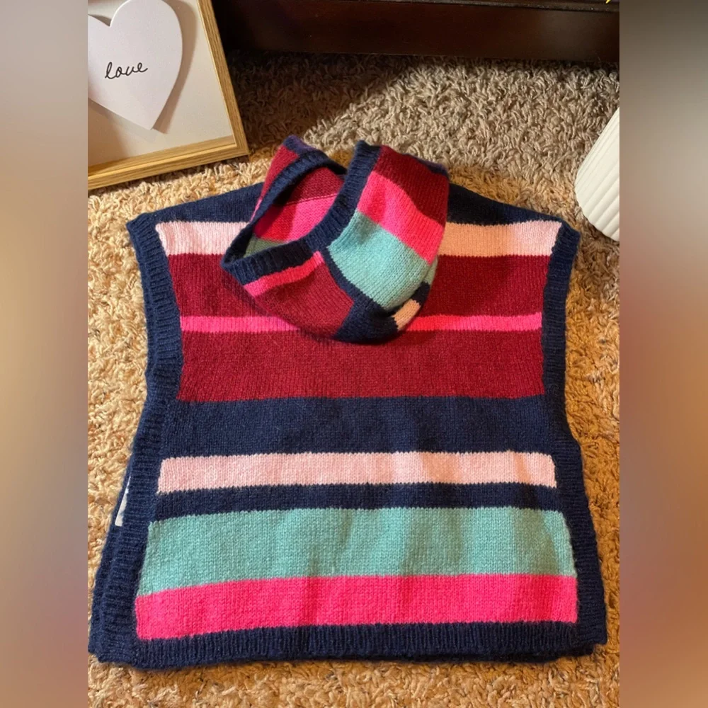NWT CARTER’S Baby Girl Vest Just like Mom’s Multi colors STRIPED PULLOVER SZ 6M
